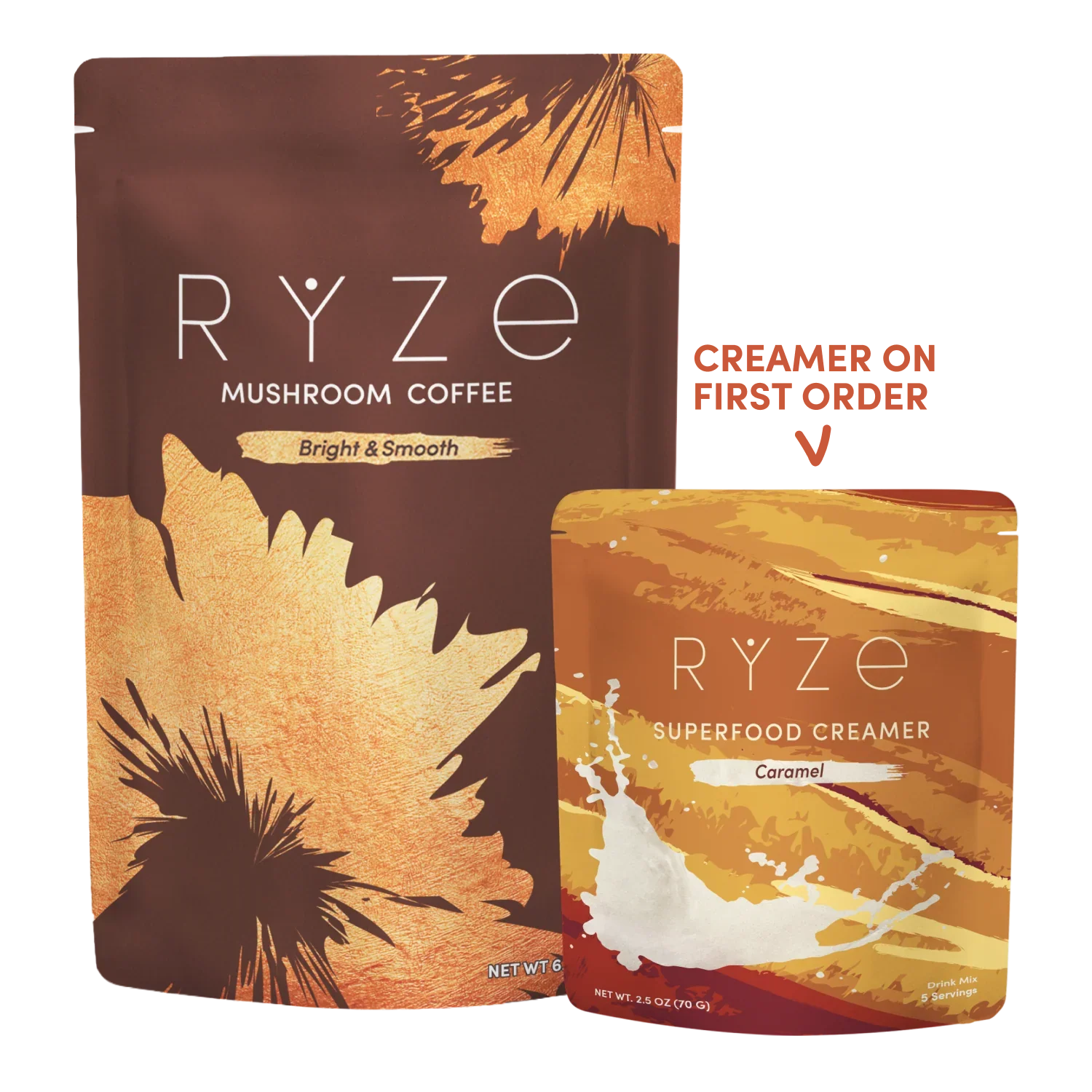 Mushroom Coffee & Caramel Creamer Set H4