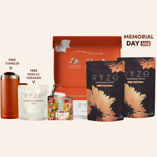 Mushroom Coffee Dark Roast Starter Kit 60 Serving D0