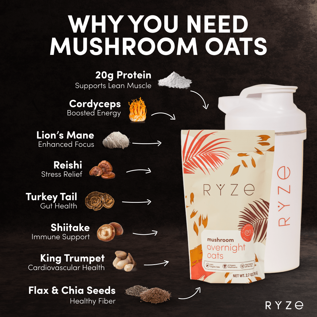 Mushroom Overnight Oats Pack (14 Servings) E6