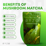 Mushroom Matcha - with 6 Organic Adaptogenic Mushrooms Grown In USA and Ceremonial-Grade Japanese Matcha C5